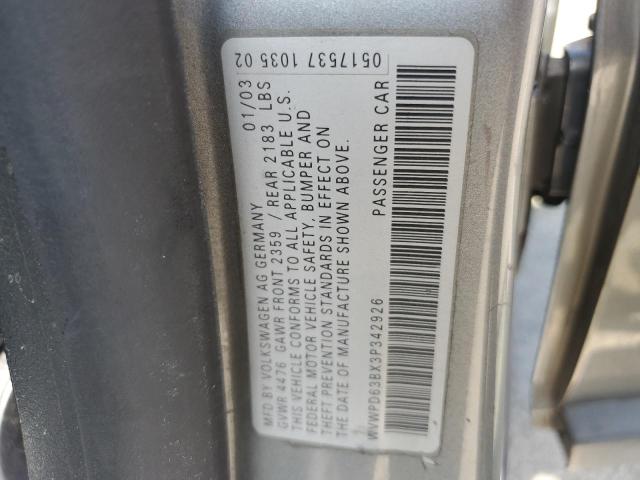 Photo 11 VIN: WVWPD63BX3P342926 - VOLKSWAGEN PASSAT 