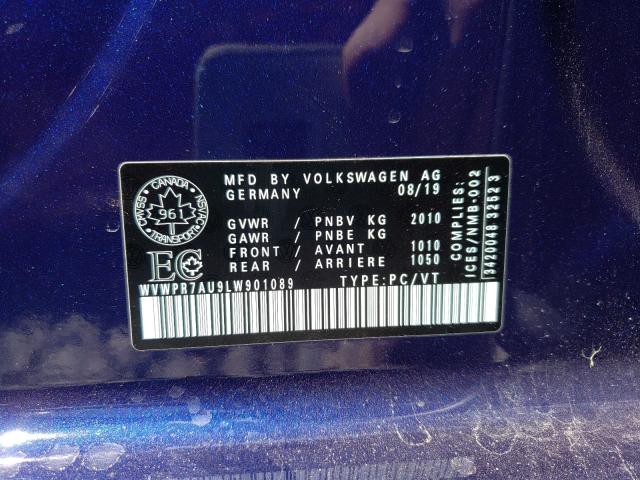 Photo 9 VIN: WVWPR7AU9LW901089 - VOLKSWAGEN GOLF 