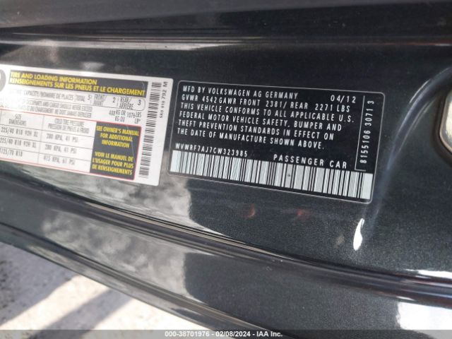 Photo 8 VIN: WVWRF7AJ7CW323985 - VOLKSWAGEN GOLF R 