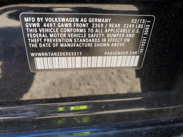 Photo 11 VIN: WVWRN7AN2DE553317 - VOLKSWAGEN CC 