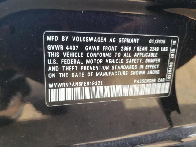 Photo 11 VIN: WVWRN7AN5FE819321 - VOLKSWAGEN CC EXECUTI 