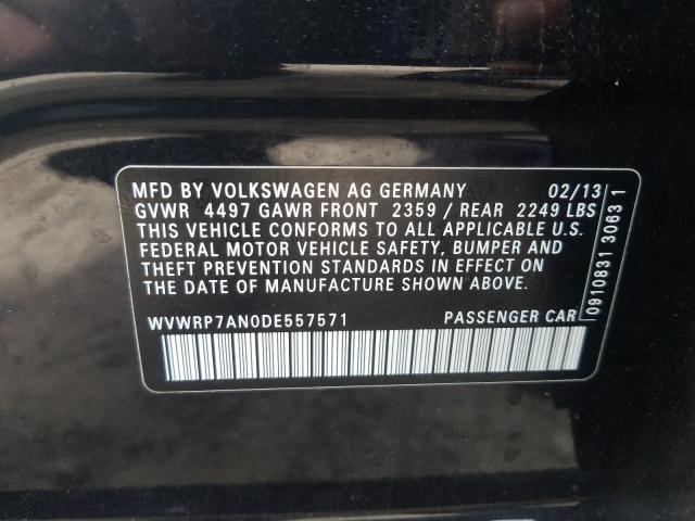 Photo 9 VIN: WVWRP7AN0DE557571 - VOLKSWAGEN CC 