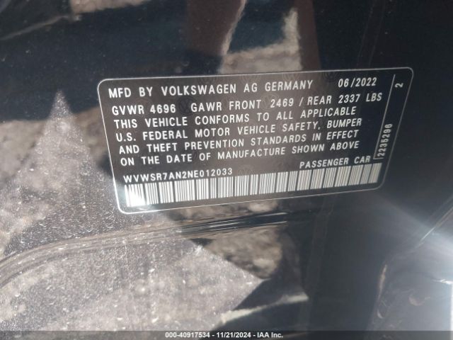 Photo 8 VIN: WVWSR7AN2NE012033 - VOLKSWAGEN ARTEON 