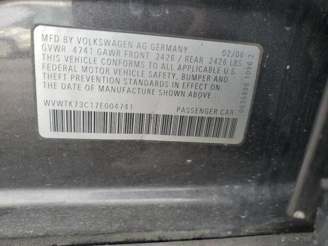 Photo 11 VIN: WVWTK73C17E004741 - VOLKSWAGEN PASSAT 