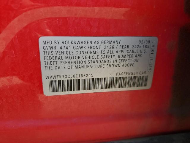 Photo 13 VIN: WVWTK73C58E168219 - VOLKSWAGEN PASSAT 