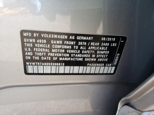 Photo 9 VIN: WVWTR7AN2KE005812 - VOLKSWAGEN ARTEON SEL 