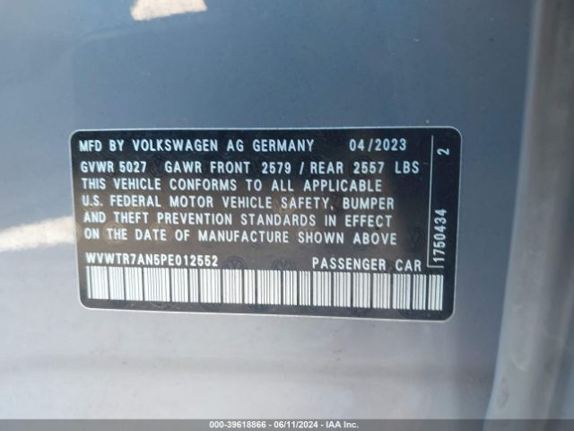 Photo 8 VIN: WVWTR7AN5PE012552 - VOLKSWAGEN ARTEON 