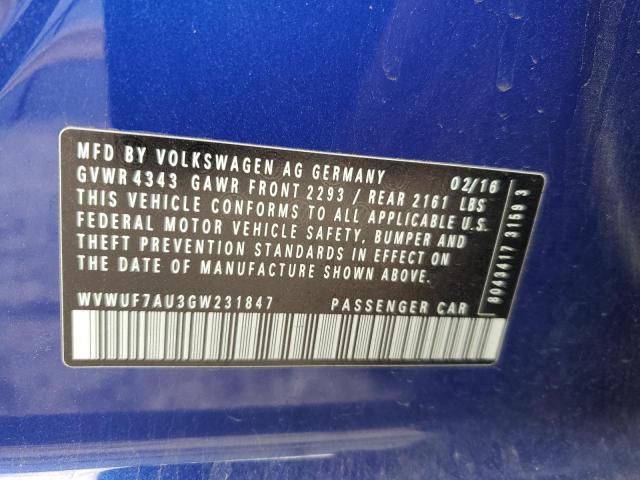 Photo 11 VIN: WVWUF7AU3GW231847 - VOLKSWAGEN GOLF 