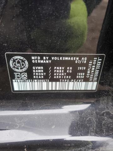 Photo 11 VIN: WVWVF7AU1JW306573 - VOLKSWAGEN GOLF 