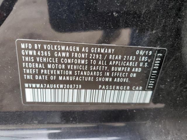 Photo 11 VIN: WVWWA7AU6KW208739 - VOLKSWAGEN GOLF 