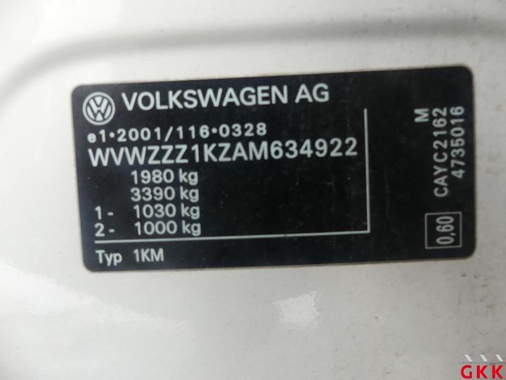 Photo 3 VIN: WVWZZZ1KZAM634922 - VOLKSWAGEN GOLF 