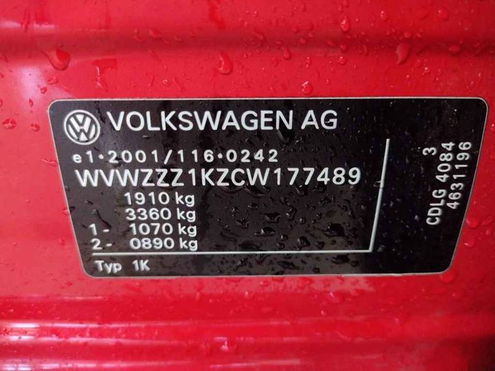 Photo 15 VIN: WVWZZZ1KZCW177489 - VOLKSWAGEN GOLF 