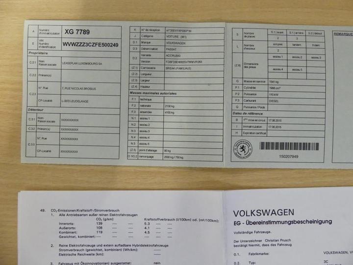 Photo 11 VIN: WVWZZZ3CZFE500249 - VOLKSWAGEN PASSAT VARIANT 