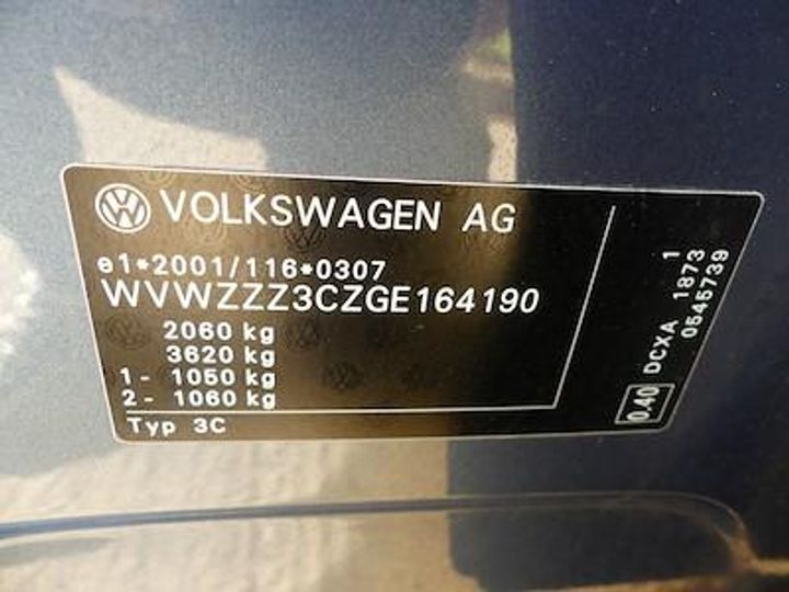 Photo 12 VIN: WVWZZZ3CZGE164190 - VOLKSWAGEN PASSAT 