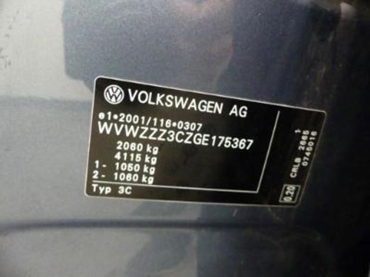 Photo 12 VIN: WVWZZZ3CZGE175367 - VOLKSWAGEN PASSAT 