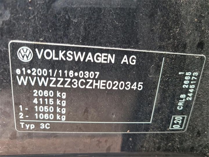 Photo 11 VIN: WVWZZZ3CZHE020345 - VOLKSWAGEN PASSAT 