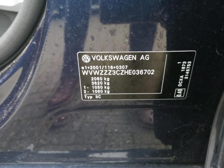 Photo 12 VIN: WVWZZZ3CZHE036702 - VOLKSWAGEN PASSAT VARIANT 