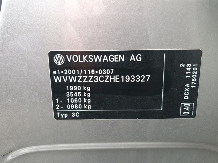 Photo 8 VIN: WVWZZZ3CZHE193327 - VOLKSWAGEN PASSAT 