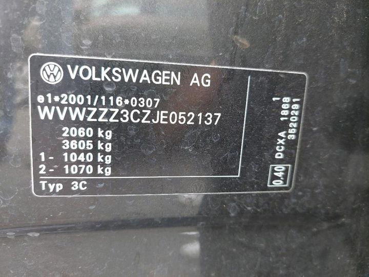 Photo 8 VIN: WVWZZZ3CZJE052137 - VOLKSWAGEN PASSAT 