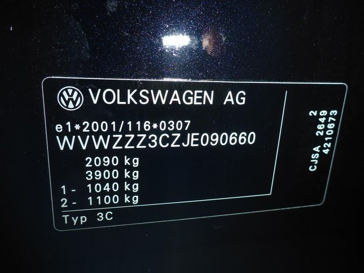 Photo 13 VIN: WVWZZZ3CZJE090660 - VOLKSWAGEN PASSAT 