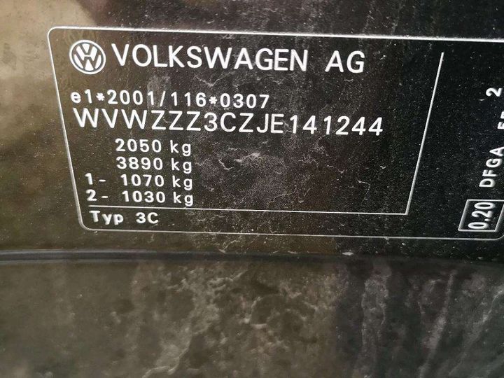 Photo 8 VIN: WVWZZZ3CZJE141244 - VOLKSWAGEN PASSAT 