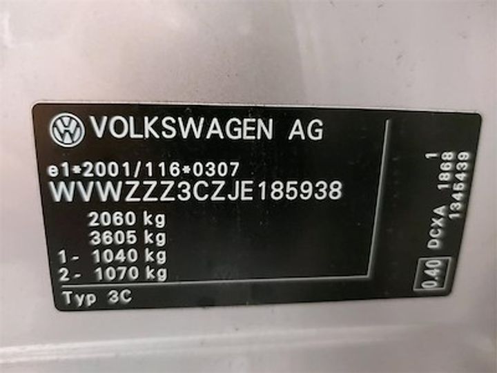 Photo 12 VIN: WVWZZZ3CZJE185938 - VOLKSWAGEN PASSAT 