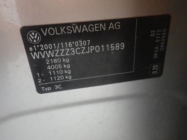 Photo 9 VIN: WVWZZZ3CZJP011589 - VOLKSWAGEN PASSAT 