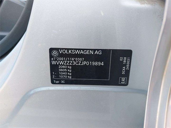 Photo 8 VIN: WVWZZZ3CZJP019894 - VOLKSWAGEN PASSAT 