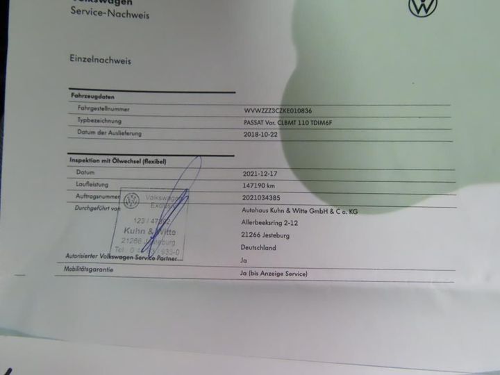 Photo 12 VIN: WVWZZZ3CZKE010836 - VOLKSWAGEN PASSAT 