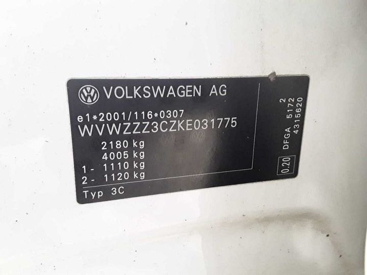 Photo 12 VIN: WVWZZZ3CZKE031775 - VOLKSWAGEN PASSAT 