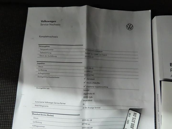 Photo 12 VIN: WVWZZZ3CZKE060039 - VOLKSWAGEN PASSAT 