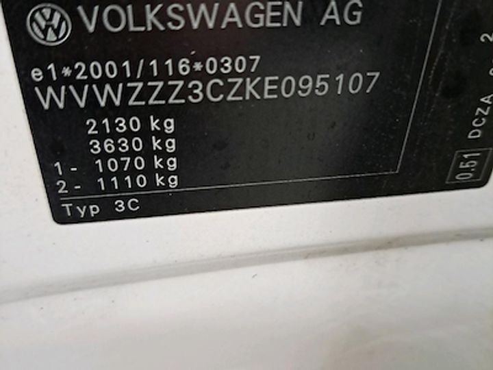 Photo 10 VIN: WVWZZZ3CZKE095107 - VOLKSWAGEN PASSAT 