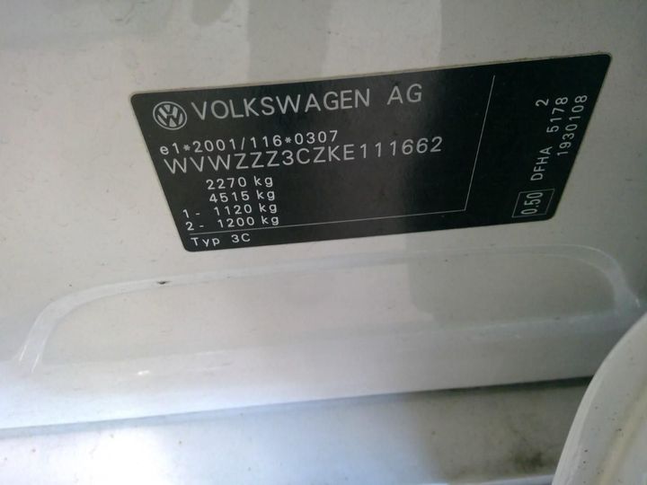 Photo 11 VIN: WVWZZZ3CZKE111662 - VOLKSWAGEN PASSAT 