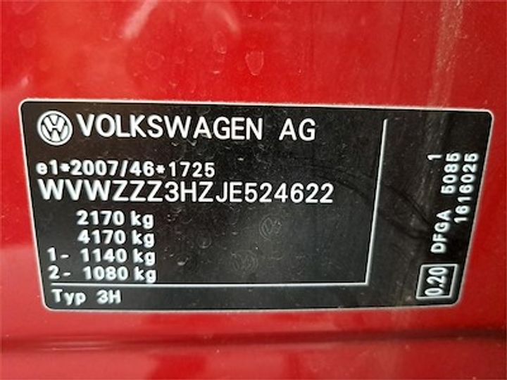 Photo 11 VIN: WVWZZZ3HZJE524622 - VOLKSWAGEN ARTEON DIESEL 