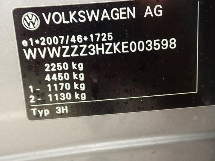 Photo 12 VIN: WVWZZZ3HZKE003598 - VOLKSWAGEN ARTEON 