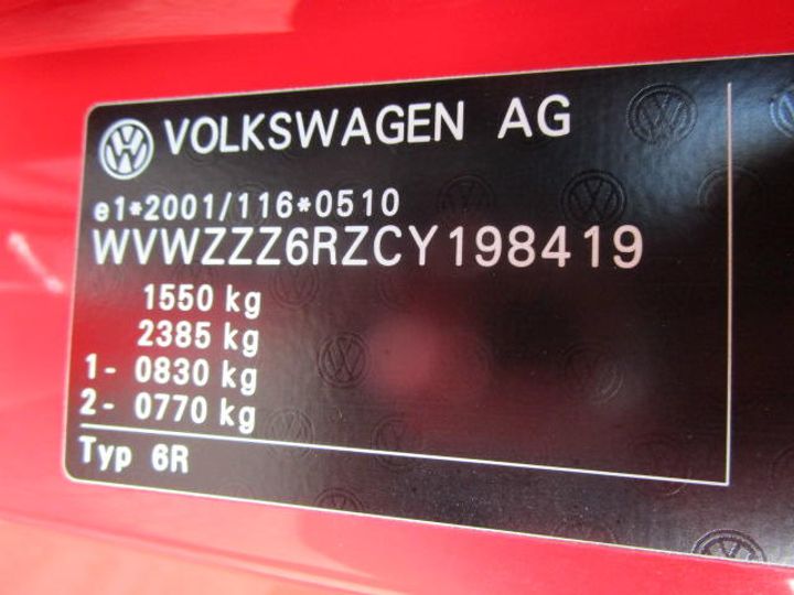 Photo 19 VIN: WVWZZZ6RZCY198419 - VOLKSWAGEN POLO 