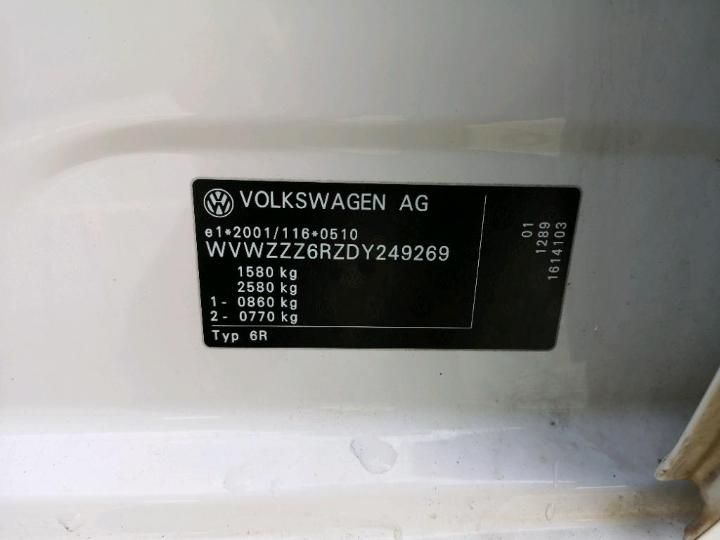 Photo 10 VIN: WVWZZZ6RZDY249269 - VOLKSWAGEN POLO 