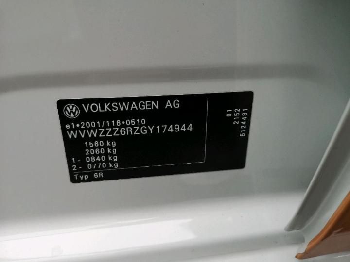 Photo 11 VIN: WVWZZZ6RZGY174944 - VOLKSWAGEN POLO 