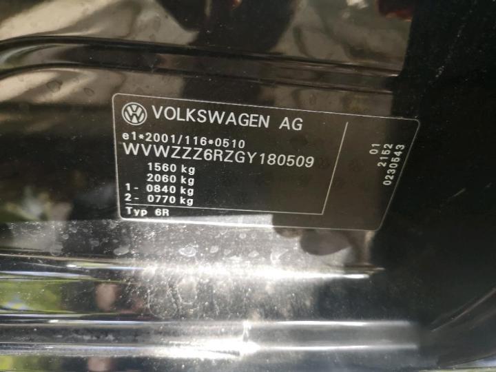 Photo 11 VIN: WVWZZZ6RZGY180509 - VOLKSWAGEN POLO 