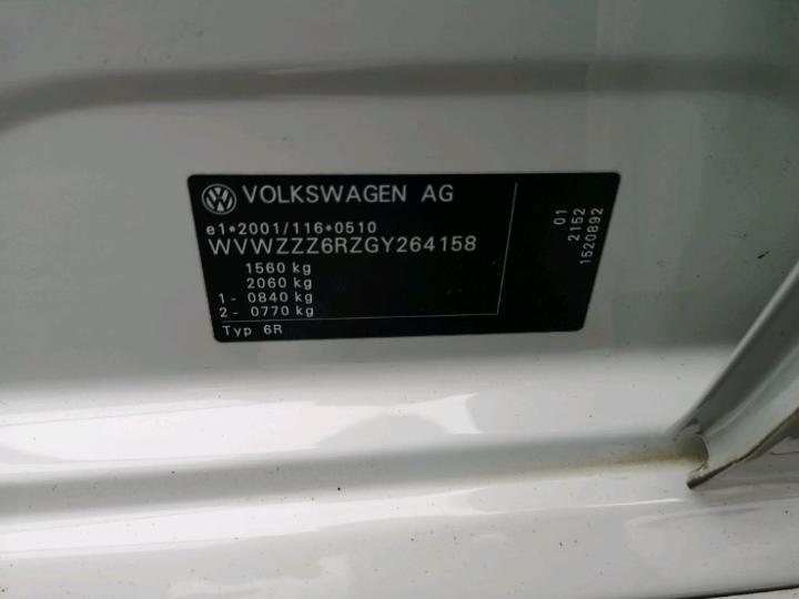 Photo 11 VIN: WVWZZZ6RZGY264158 - VOLKSWAGEN POLO 