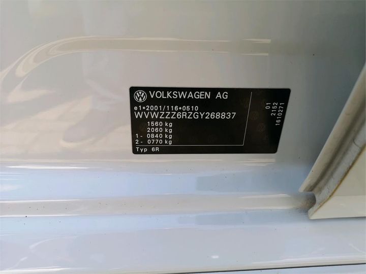 Photo 11 VIN: WVWZZZ6RZGY268837 - VOLKSWAGEN POLO 