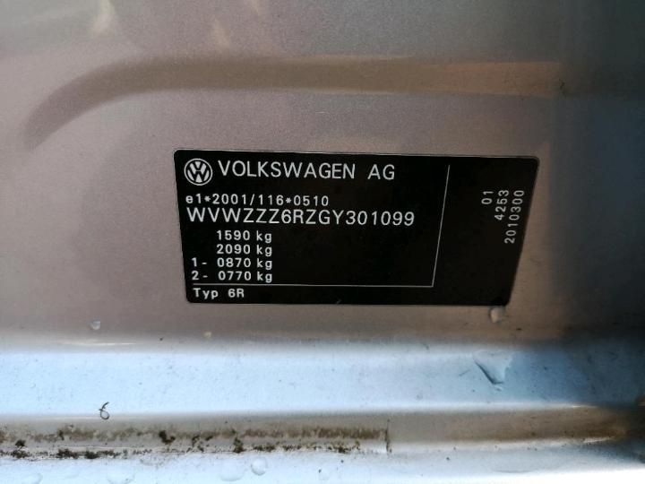 Photo 10 VIN: WVWZZZ6RZGY301099 - VOLKSWAGEN POLO 