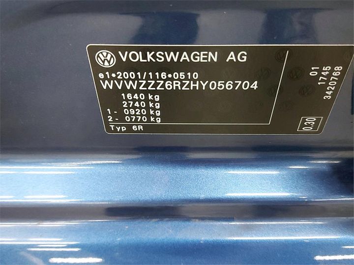 Photo 6 VIN: WVWZZZ6RZHY056704 - VOLKSWAGEN POLO 