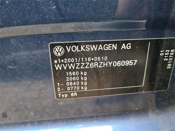 Photo 13 VIN: WVWZZZ6RZHY060957 - VOLKSWAGEN POLO 