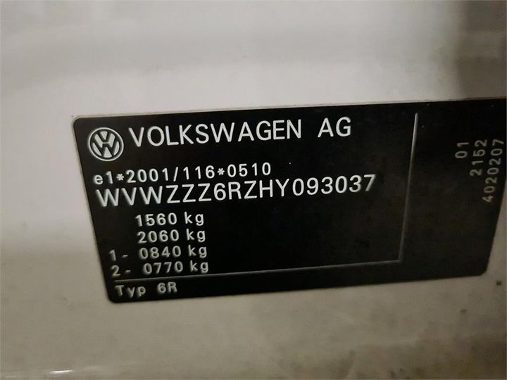 Photo 12 VIN: WVWZZZ6RZHY093037 - VOLKSWAGEN POLO 