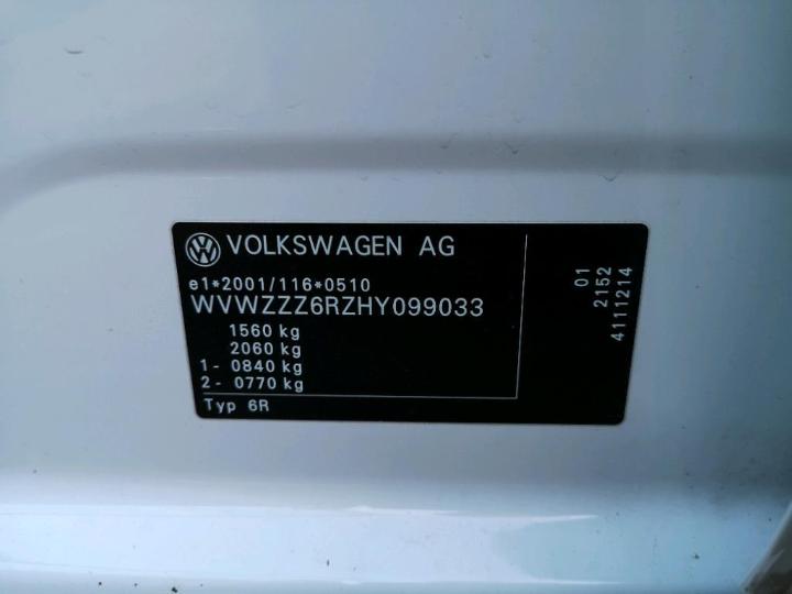 Photo 11 VIN: WVWZZZ6RZHY099033 - VOLKSWAGEN POLO 