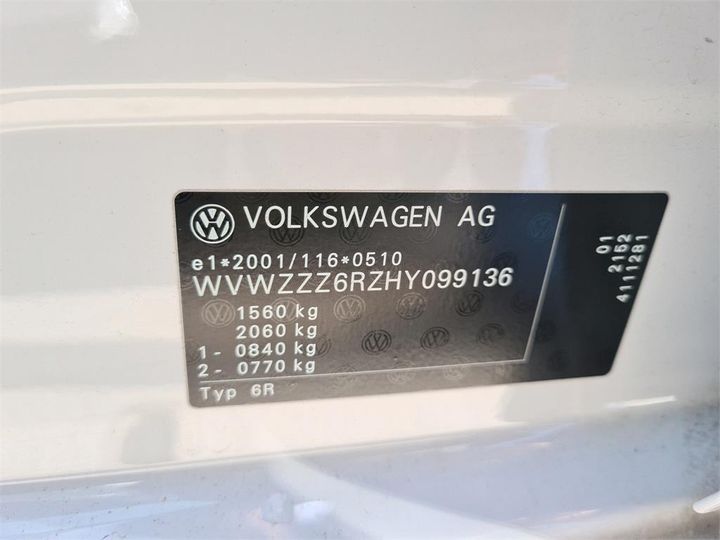 Photo 13 VIN: WVWZZZ6RZHY099136 - VOLKSWAGEN POLO 