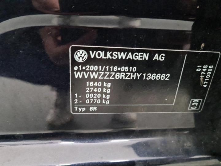 Photo 9 VIN: WVWZZZ6RZHY136662 - VOLKSWAGEN POLO 