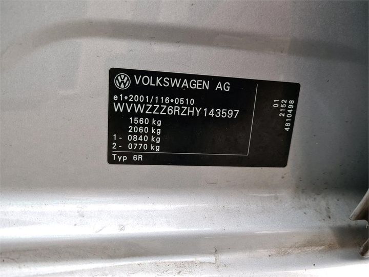 Photo 11 VIN: WVWZZZ6RZHY143597 - VOLKSWAGEN POLO 