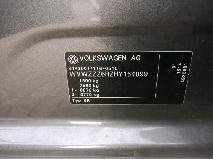 Photo 11 VIN: WVWZZZ6RZHY154099 - VOLKSWAGEN POLO 